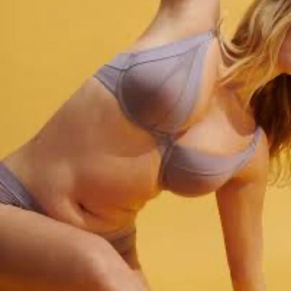 ThirdLove Other - Thirdlove Shadow Stripe Uplift Plunge Bra 40D matching Shadow Stripe Hipster 1X